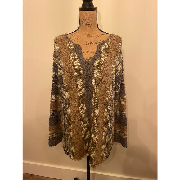 Cupio Sweater Gray Brown Size Large - Picture 1 of 3